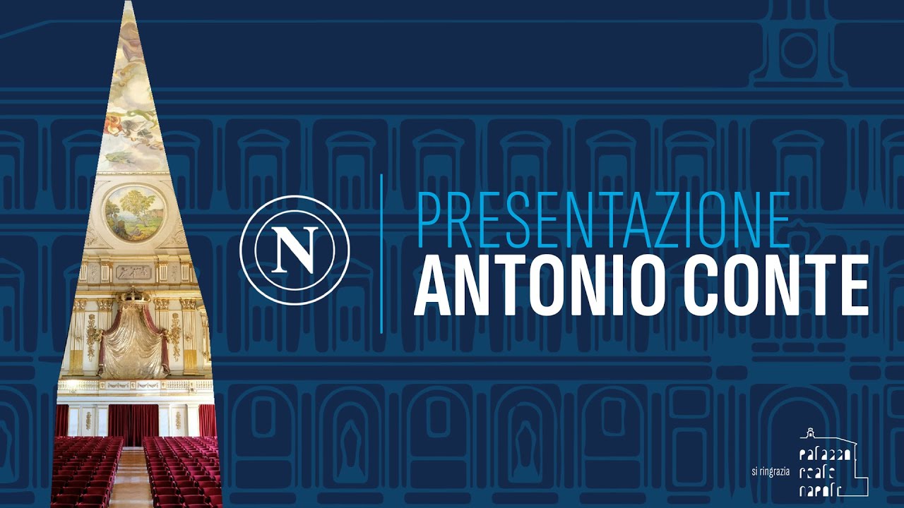 "Dare tutto per il Napoli": Antonio #Conte si presenta alla piazza partenopea backdrop