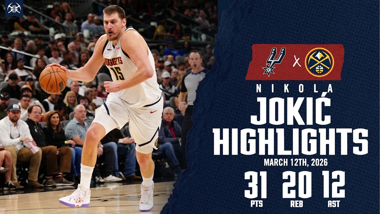 Nikola Jokić 30/20/10 🃏 | Game Highlights vs. SAS | 3/12/26