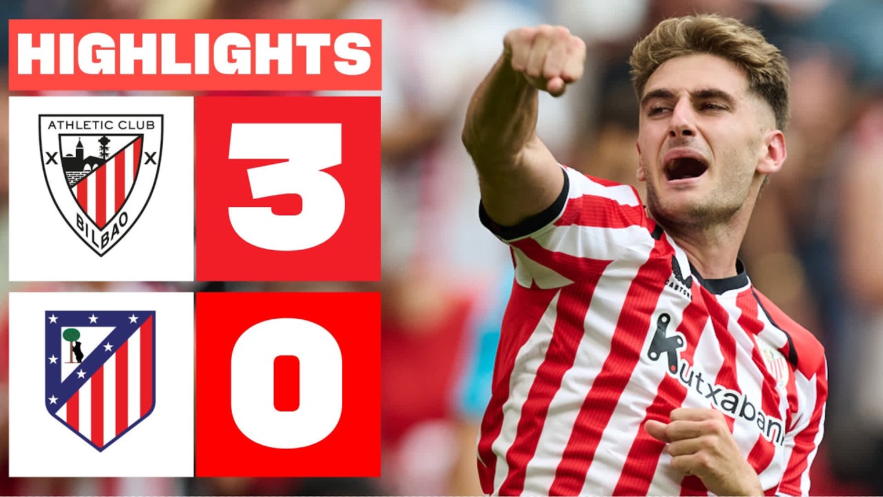 ATHLETIC CLUB 3 - 0 ATLÉTICO DE MADRID | RESUMEN LALIGA EA SPORTS background