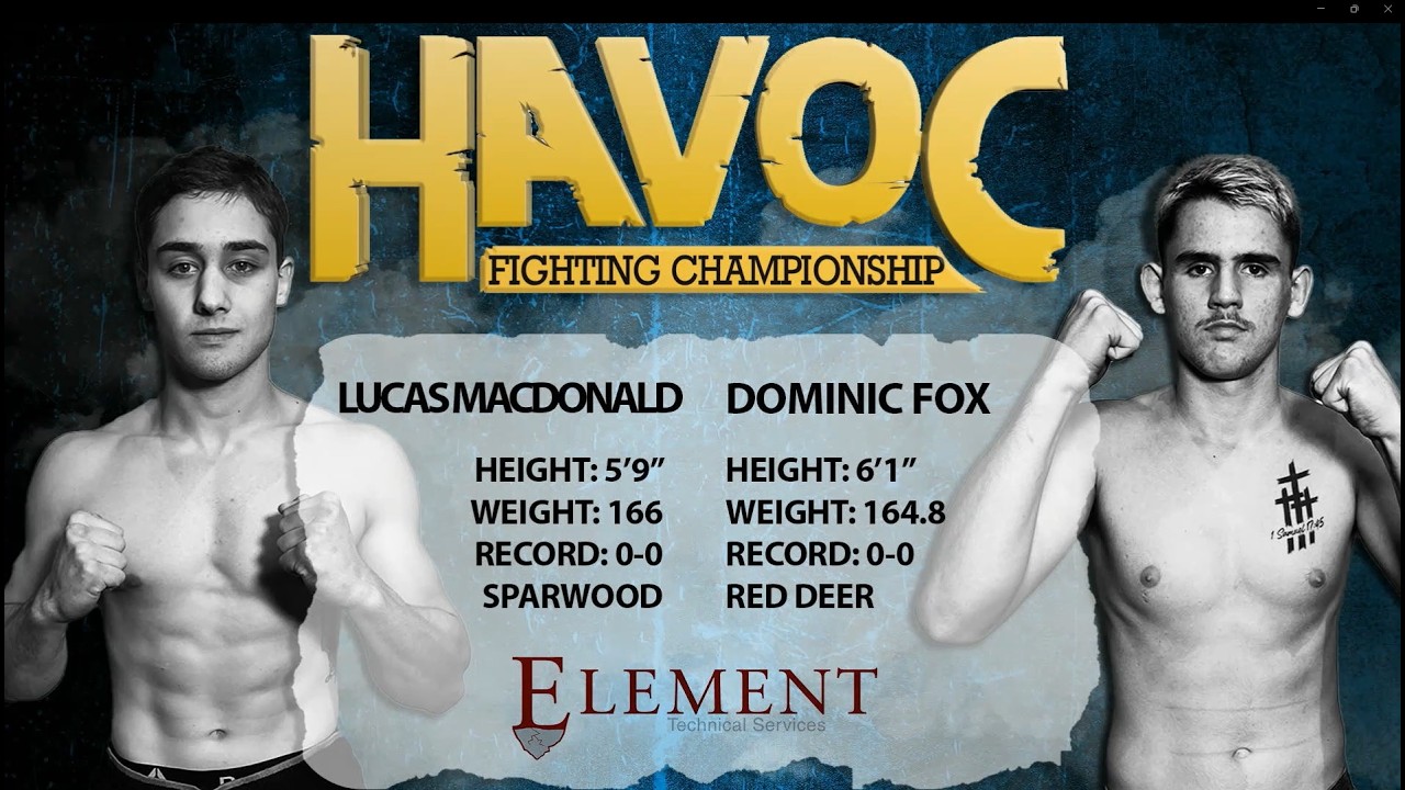 Dominic Fox vs Lucas MacDonald | MMA Full Fight | HAVOC 22