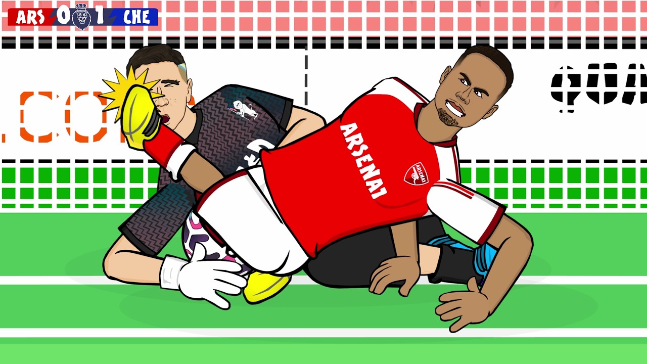 GABRIEL KICKS MARTINEZ IN THE HEAD🤕 (Arsenal 2-1 Chelsea Goals Highlights) background
