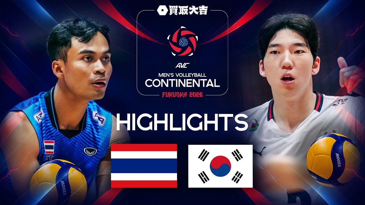 Thailand ๐น๐ญ vs. Korea ๐ฐ๐ท - Highlights | AVC Men's Continental Championships 2026 | Pool Phase