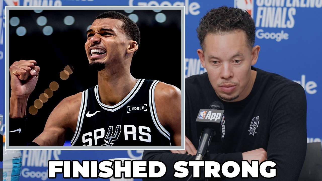 Mitch Johnson on Spurs Winning Game 1 of Western Conference Finals backdrop
