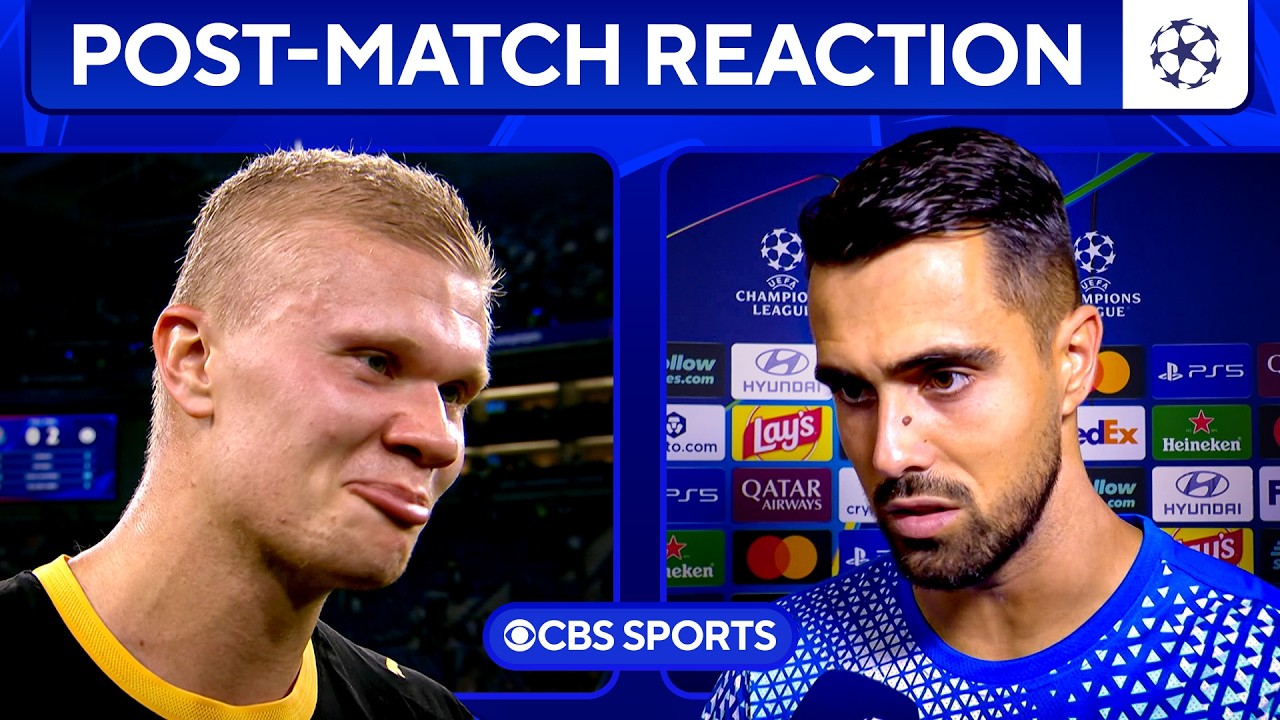 Haaland & Costa on Manchester City 2-0 WIN over FC Porto background