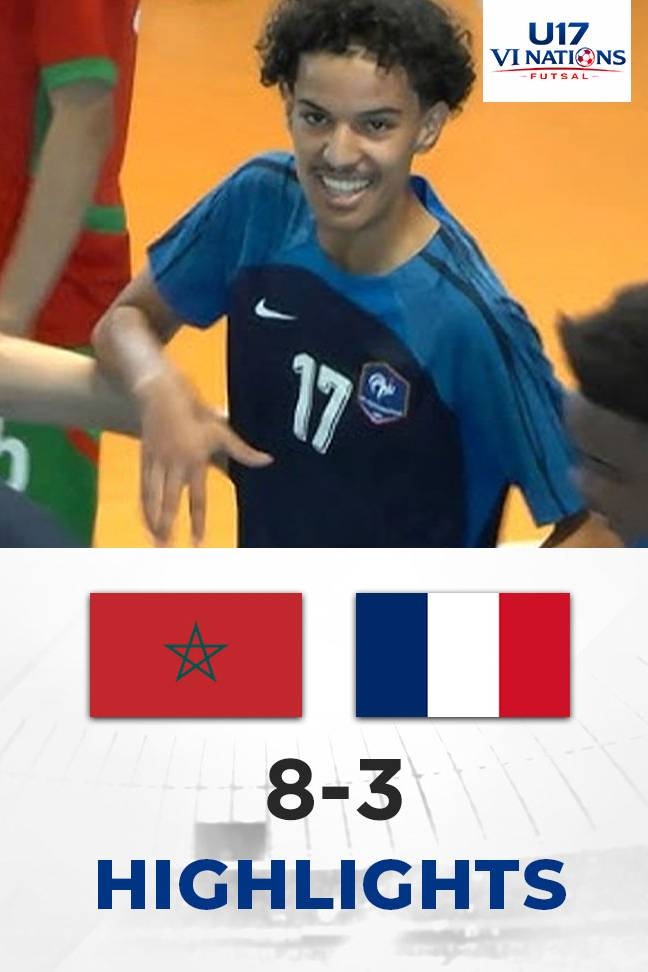 VI Nation U-17 Futsal Tournament 2026 - Highlight Maroko vs Prancis backdrop