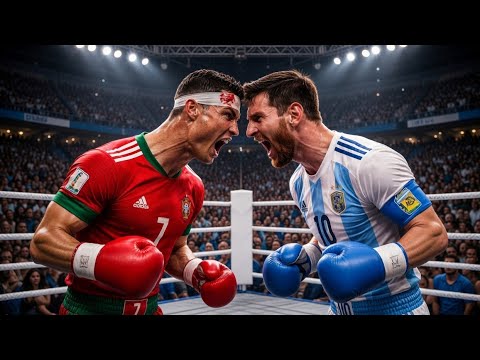 Ronaldo vs Messi Boxing Fight 🥊 | From Defeat to Epic Comeback 🔥 background