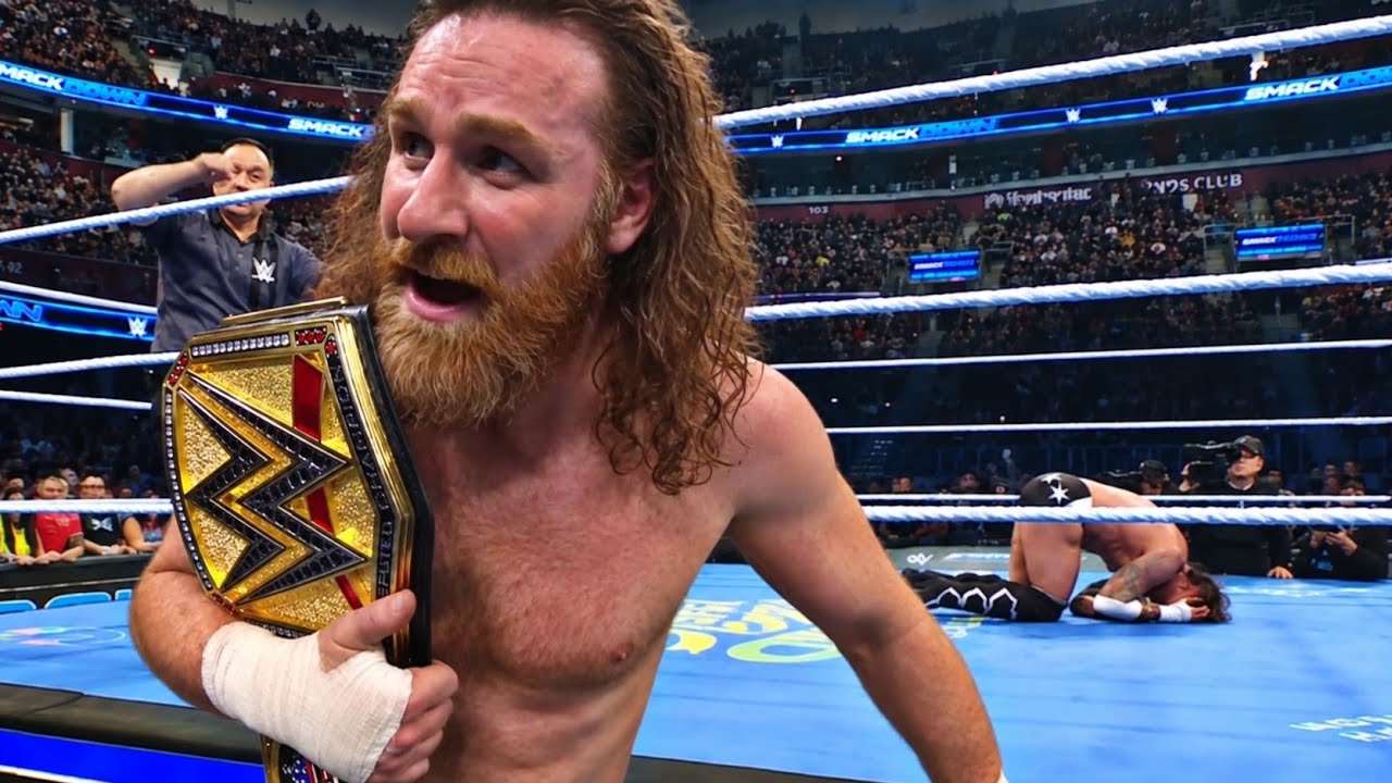 CM Punk Vs Sami Zayn Undisputed Championship Match WWE SmackDown 2026 Highlights background