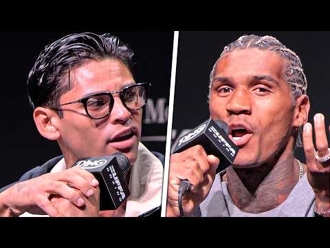 HOSTILE!! Ryan Garcia vs. Conor Benn • FULL FINAL PRESS CONFERENCE | DAZN Boxing background
