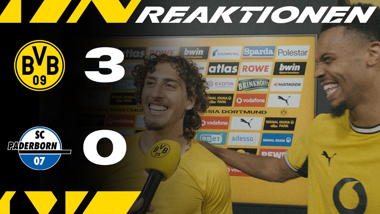 That’s why Fabio Silva ran over to Felix Nmecha! | Post-match interviews following BVB 3–0 Paderborn backdrop
