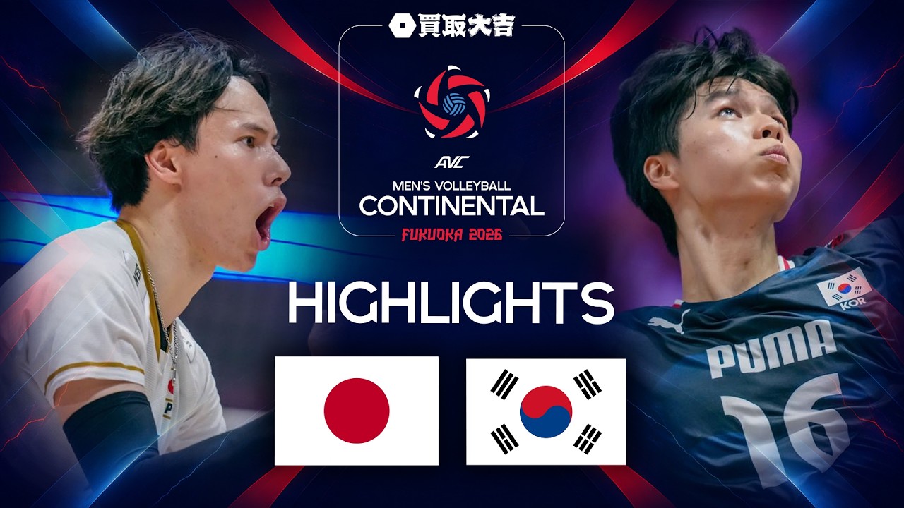 Japan 🇯🇵 vs. Korea 🇰🇷 - Semi Final | FIVB - Asian Continental Championships - Men backdrop