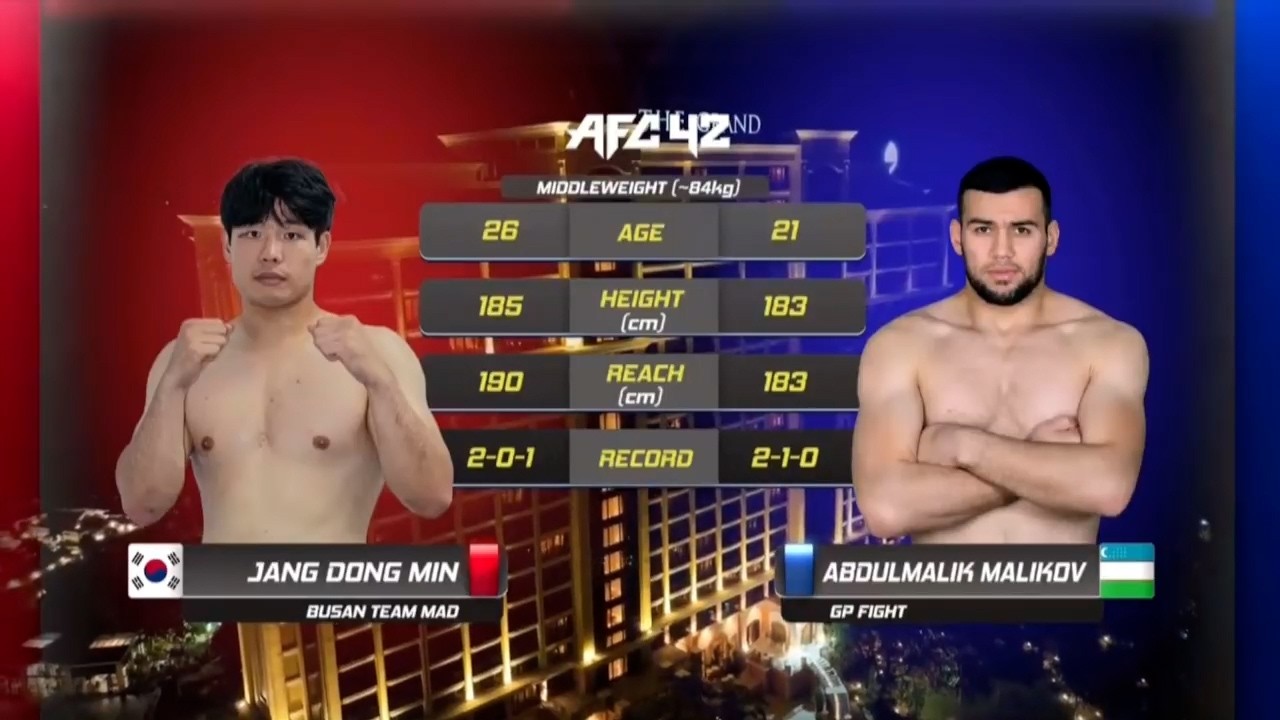 AFC42 제 3경기 장동민 vs Abdumalik Malikov