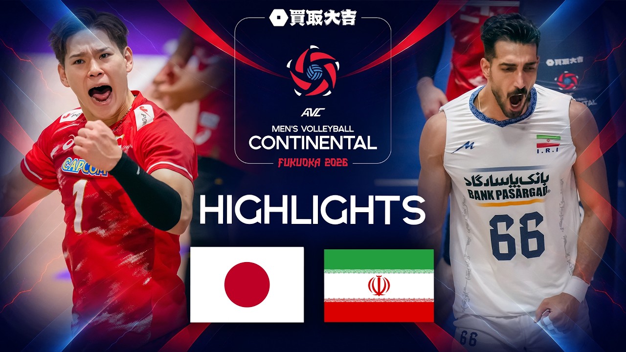 Japan ๐ฏ๐ต vs. Iran ๐ฎ๐ท - Highlights | FIVB - Asian Continental Championships - Men