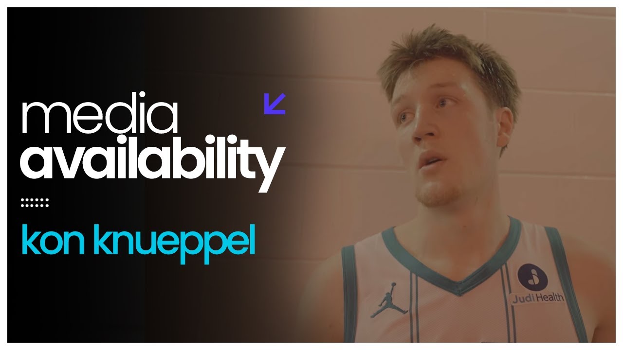 Hornets at Heat: Kon Knueppel Postgame Media Availability | 11/7/2025 background