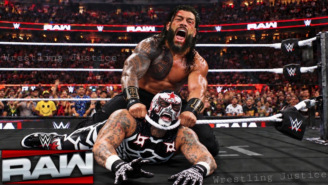 WWE 15 September 2026 Roman Reigns Vs Penta Brutal Match WWE Raw Highlights background
