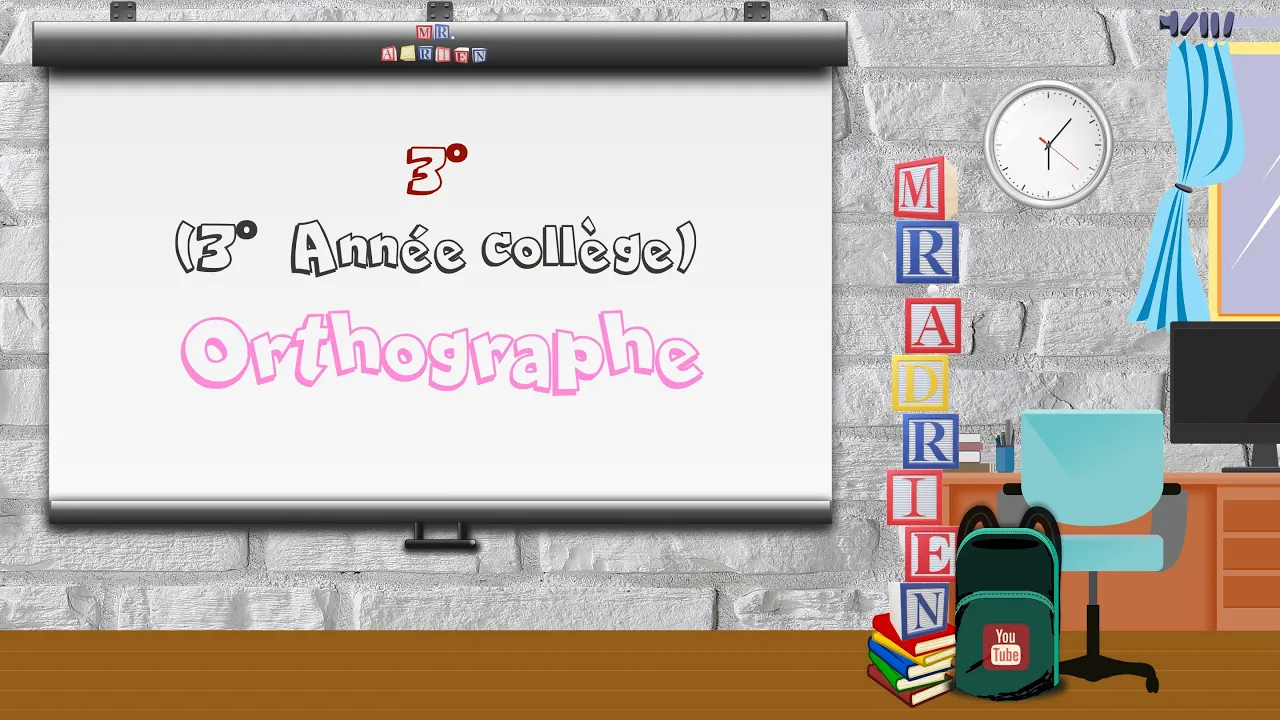 3° (3AC) Orthographe background