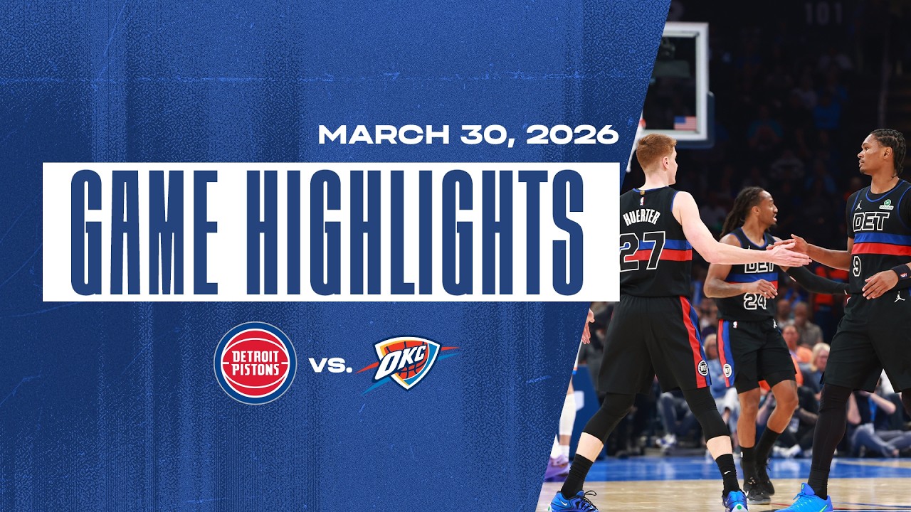 Overtime Thriller | Detroit Pistons vs. OKC Thunder Highlights | 3.30.26 background