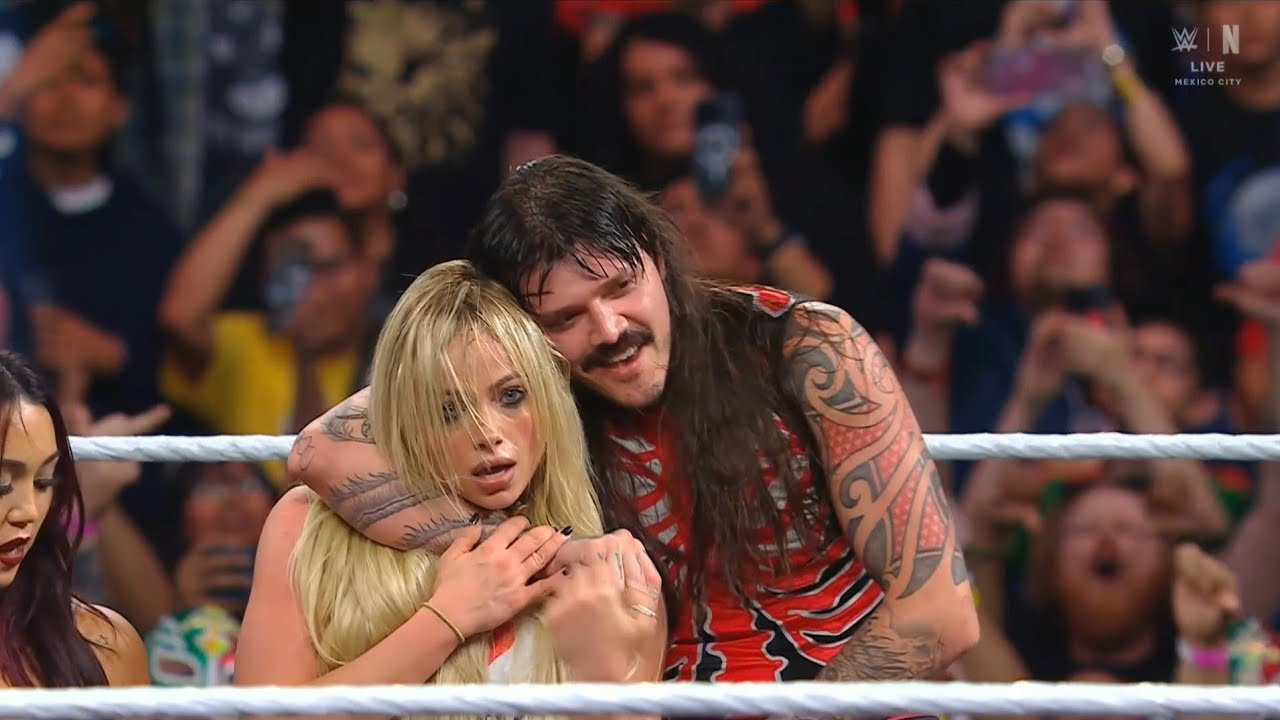 (2/2) Dom Mysterio & Liv Morgan vs El Grande Americano & Steph Vaquer: Raw Sept 14 2026