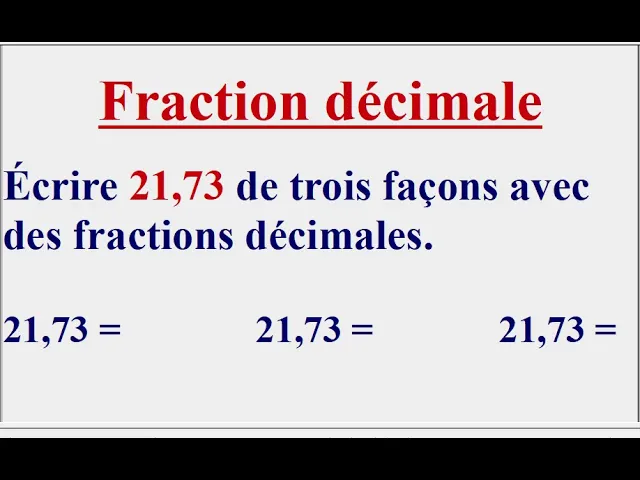 Nombres entiers et décimaux - 6ème