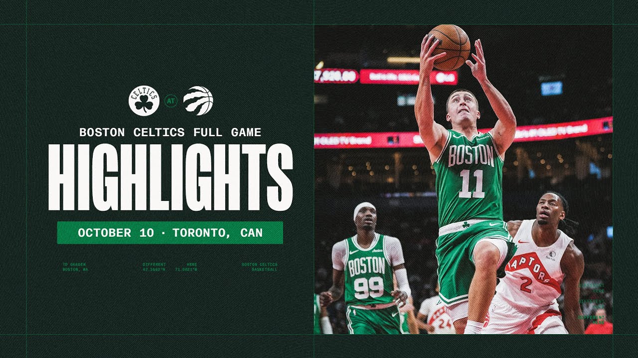 Boston Celtics fall 107-105 to the Toronto Raptors | Extended Highlights background