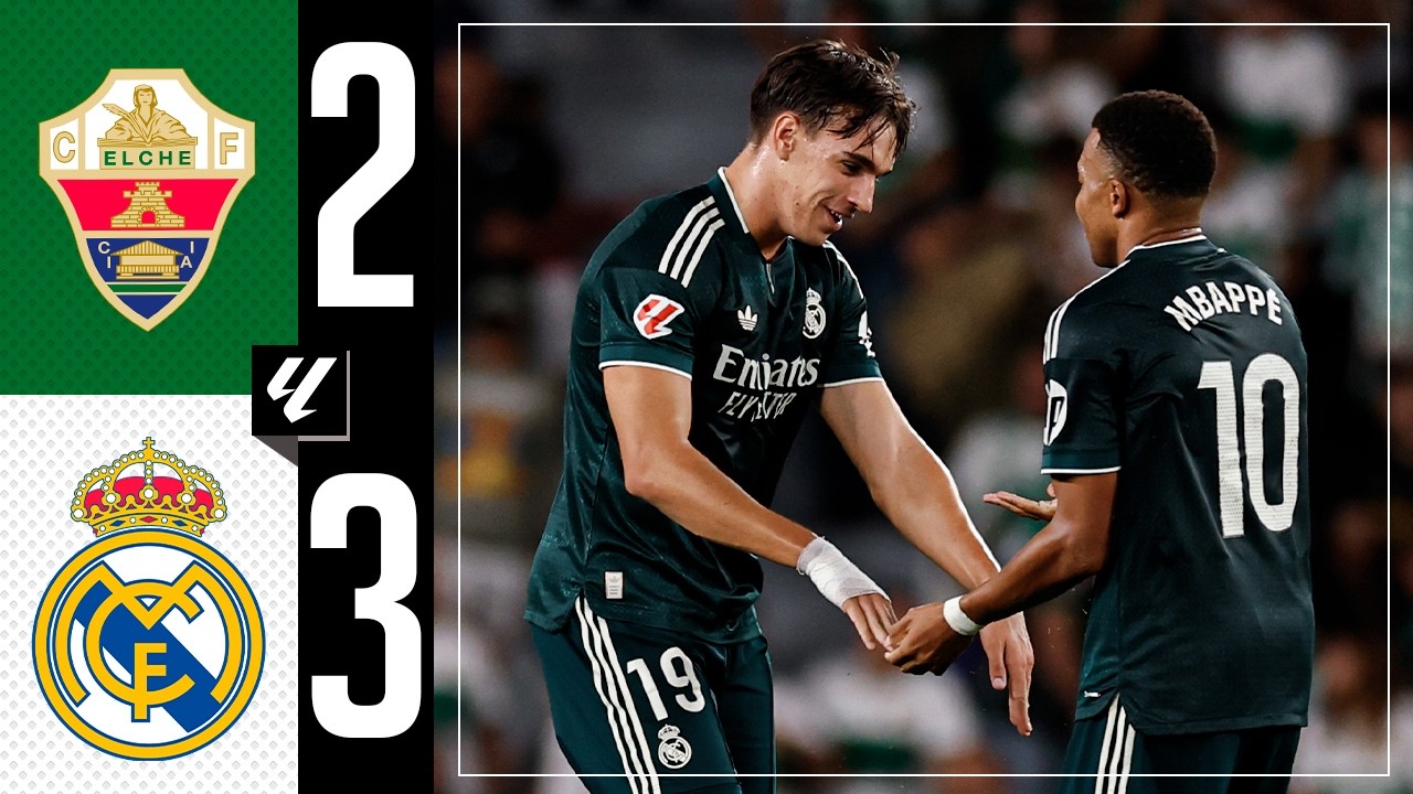 HIGHLIGHTS | Elche 2-3 Real Madrid | LaLiga background