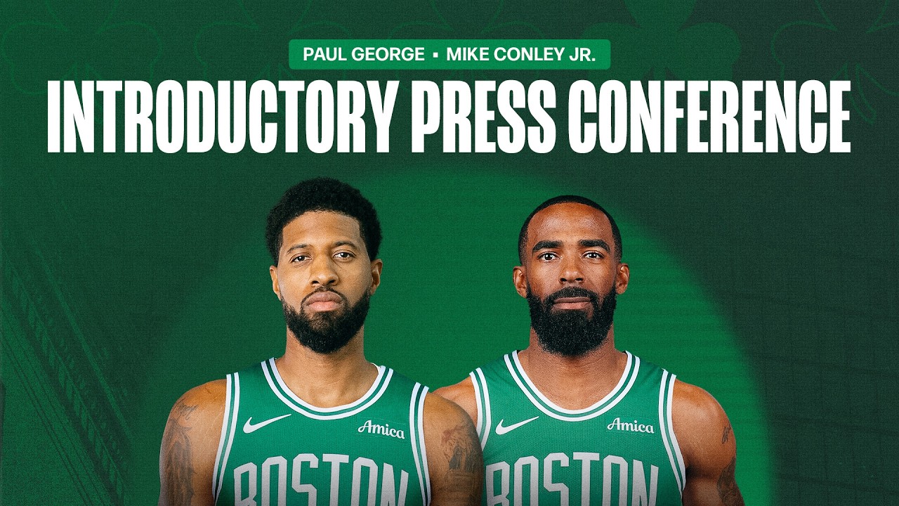 Paul George & Mike Conley Jr. FULL Introductory Press Conference background