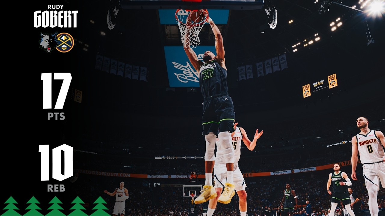 Rudy Gobert Double-Double Game 1 Round 1 Vs The Denver Nuggets | 4.18.26 background