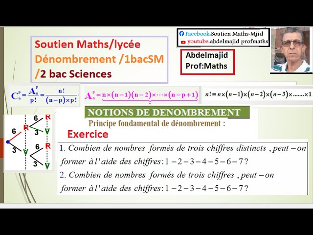 Dénombrement-Analyse combinatoire -Arrangements- Combinaisons-Permutations-1bacSM-2SPC-Terminale S background