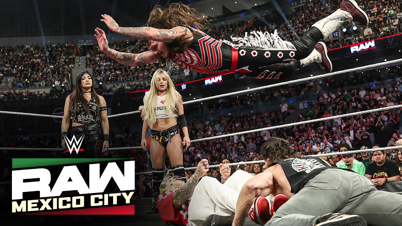 The Judgment Day MAUL El Grande Americano, Stephanie Vaquer, and Rey Mysterio: Raw highlights background