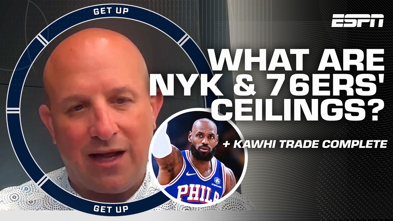 Clippers finalize delayed Kawhi trade to Raptors + Concerns for Knicks & Heat 👀 | Get Up background