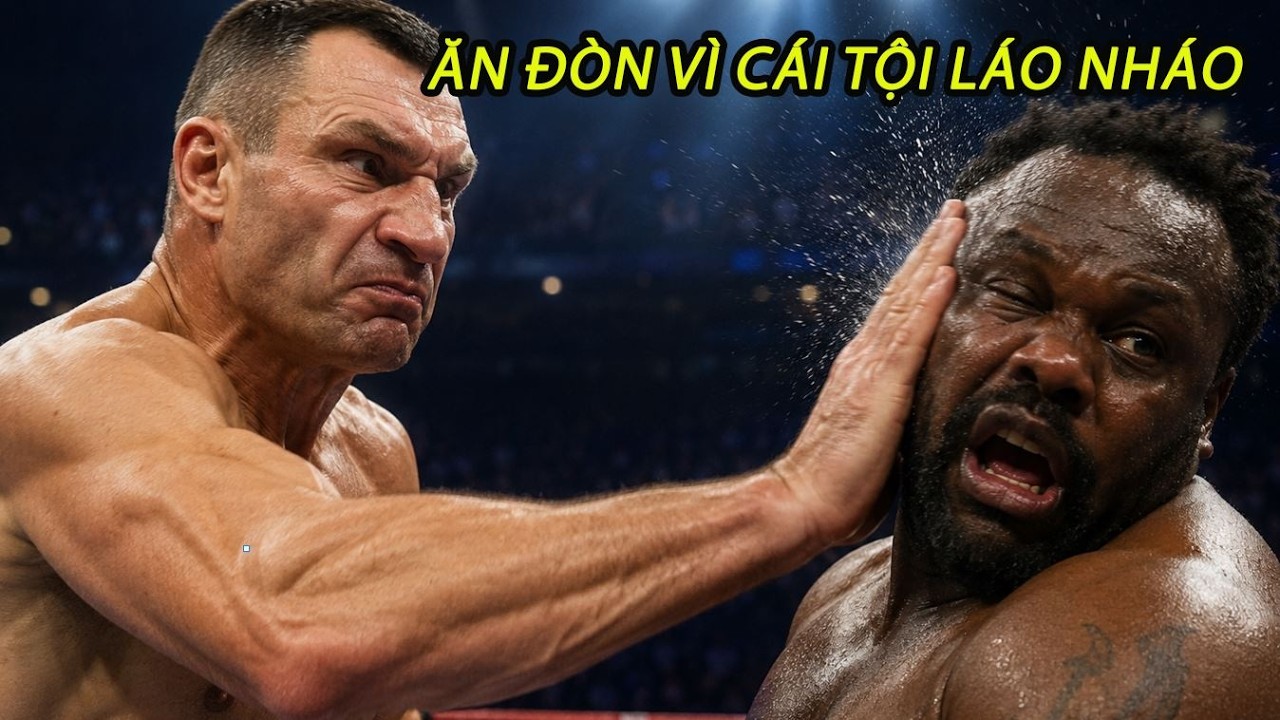 ĐỐI THỦ HÀNH XỬ QUÁ XẤC XƯỢC, NHÀ VÔ ĐỊCH Vitali Klitschko CÓ MỘT MÀN DẠY DỖ KHIẾN AI CŨNG THỎA LÒNG