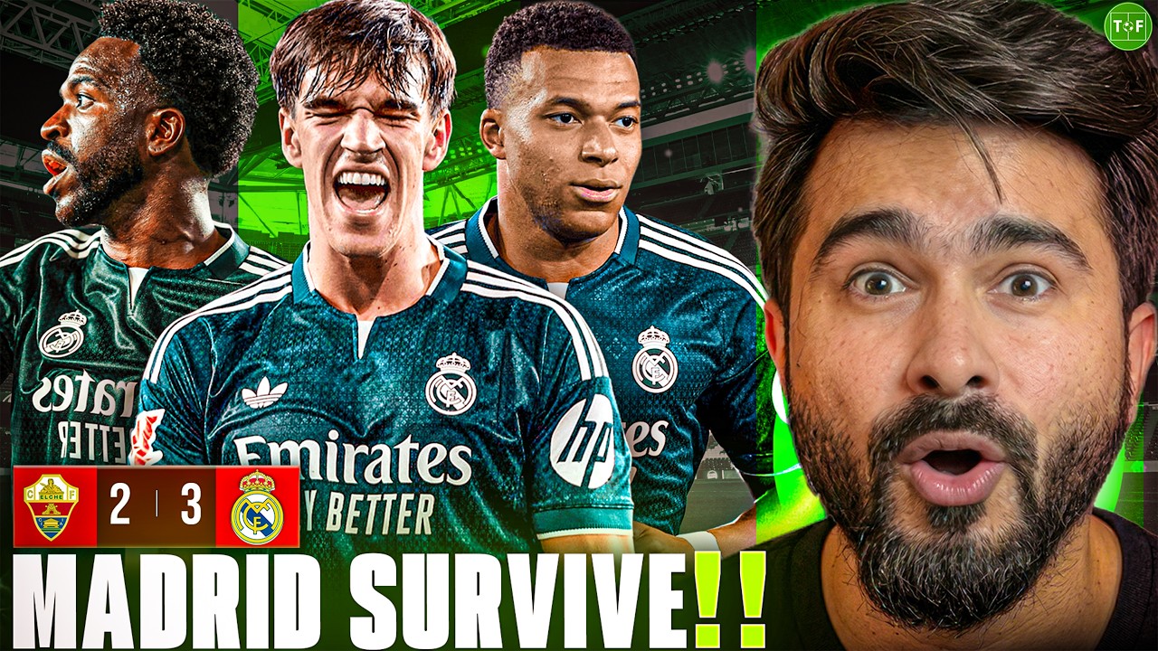 WHAT’S WRONG WITH VINICIUS JR? MADRID SURVIVE 3-2 vs ELCHE! background