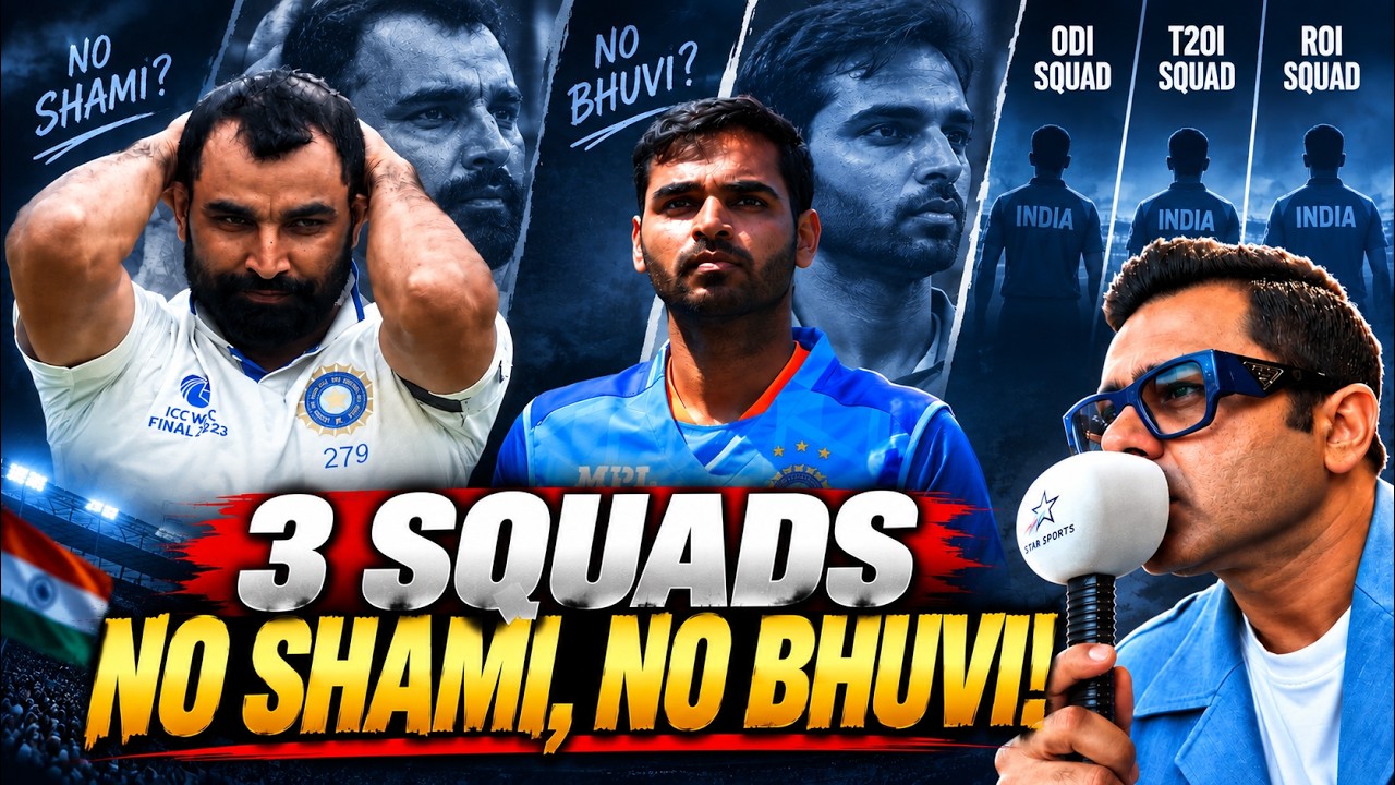Shami & Bhuvi Missing From All 3 Squads — What Does It Mean? #Aakashvani background