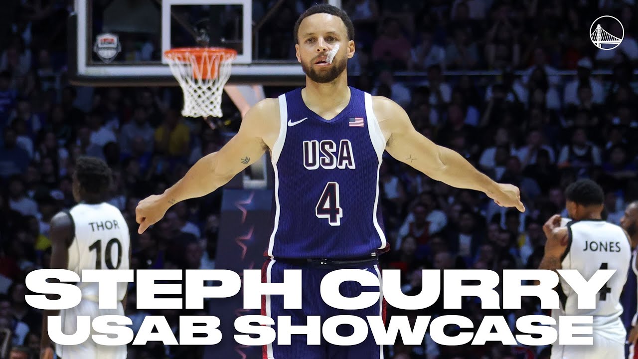 Stephen Curry's BEST PLAYS from USA Basketball Showcase background