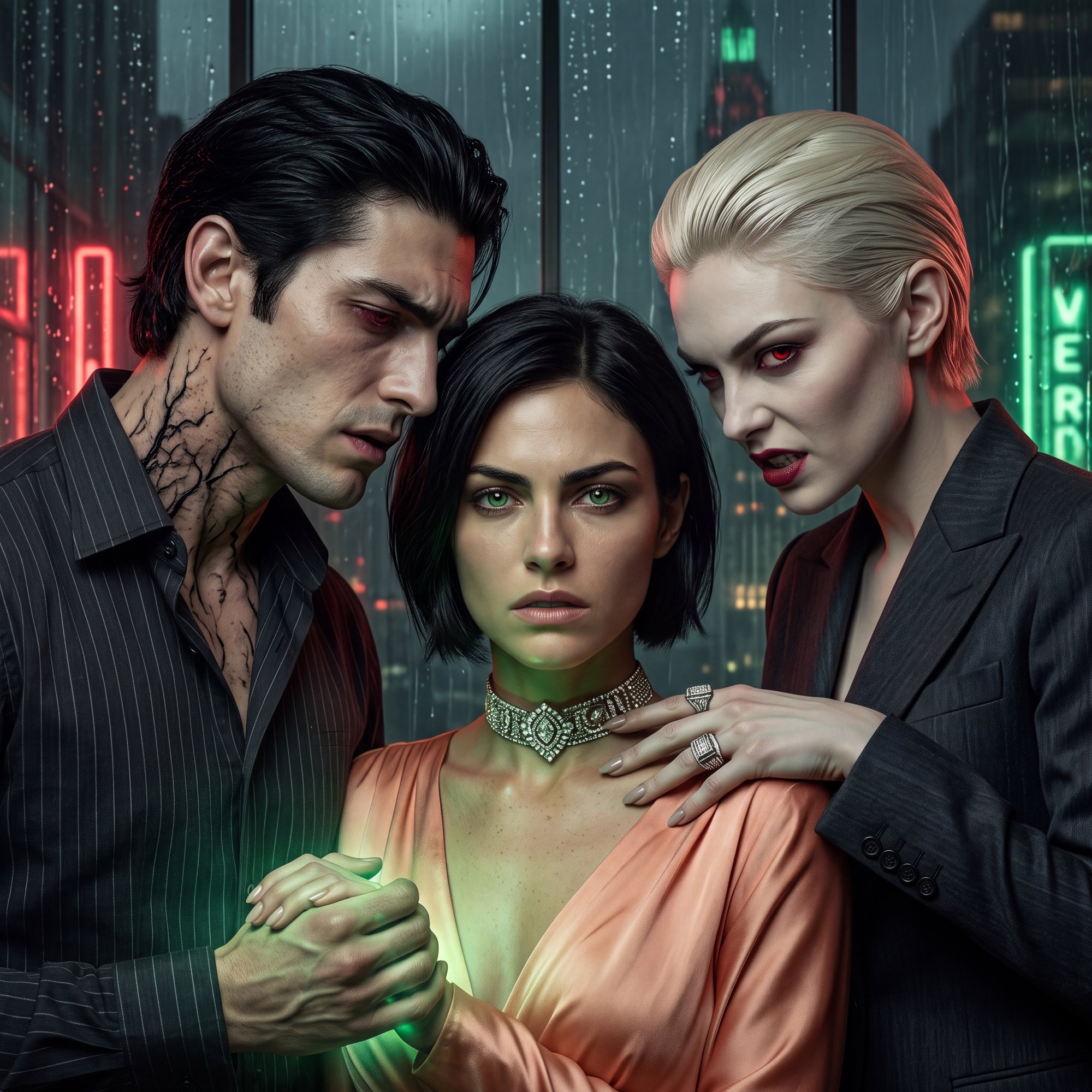 Laid bare in Crimson Neon poster