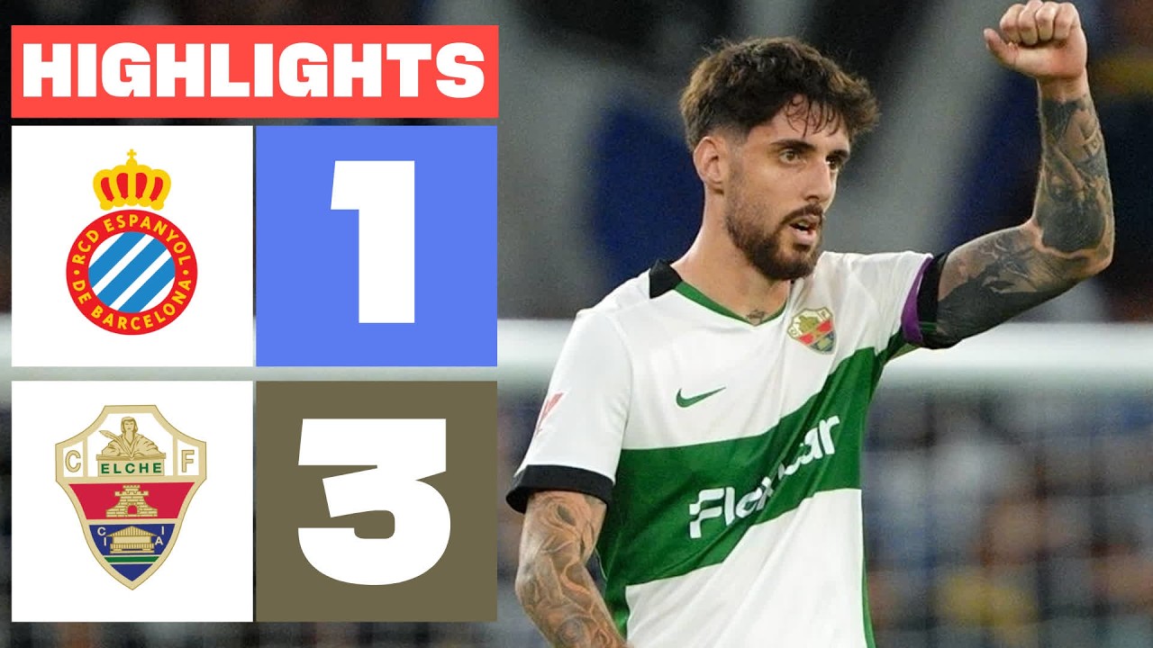 RCD ESPANYOL 1 - 3 ELCHE CF | RESUMEN LALIGA EA SPORTS background