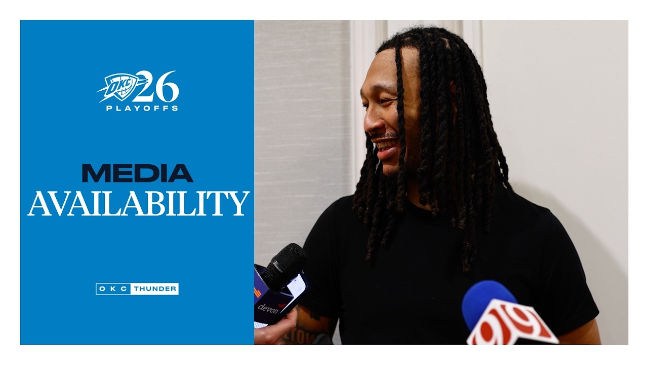 Practice Media Availability | Jaylin Williams + Isaiah Hartenstein | NBA Playoffs | April 26, 2026 background