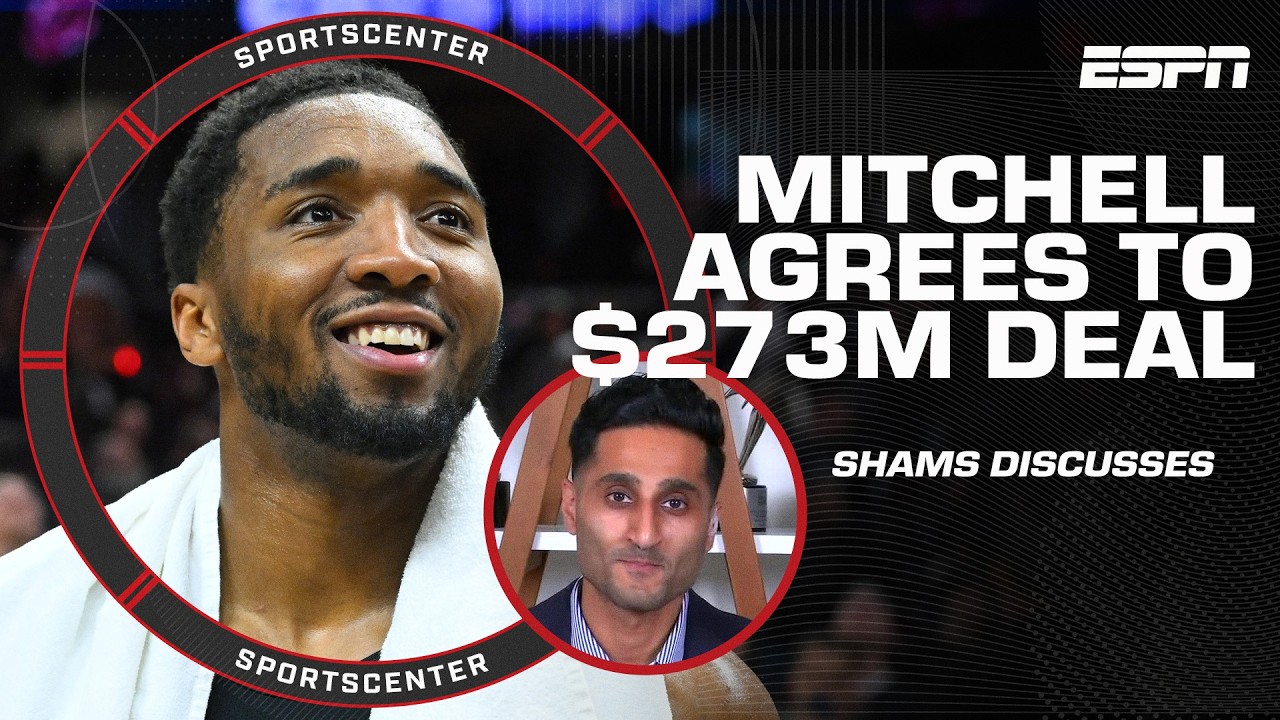 How does Donovan Mitchell’s max extension impact the Cavs' pursuit of LeBron James? | SportsCenter background