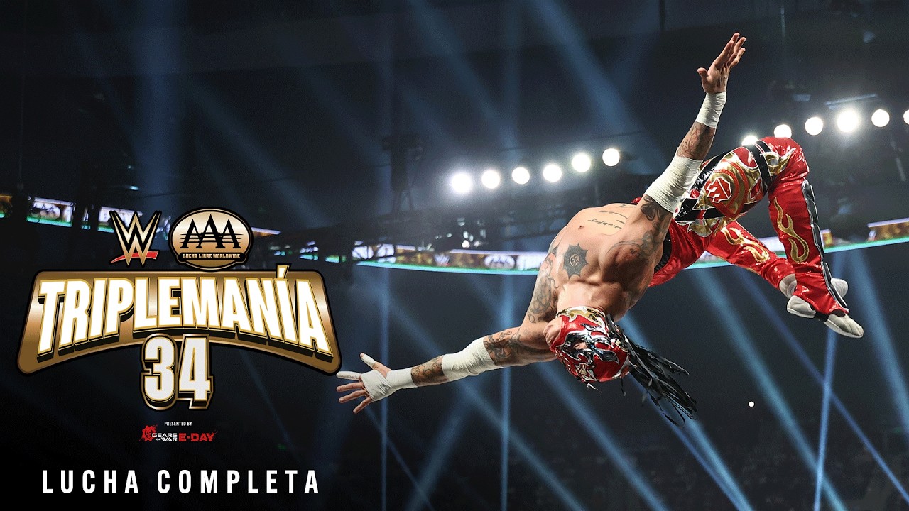 LUCHA COMPLETA: Rey Fenix vs. Frazer vs. Mini Vikingo vs. Cartwheel | AAA Triplemania CDMX 2026 background