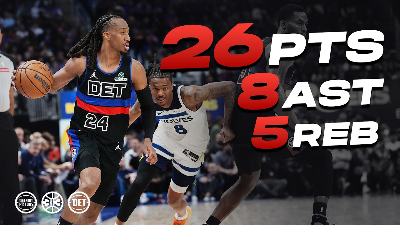 Daniss Jenkins Highlights vs. Minnesota Timberwolves #nba #pistons background