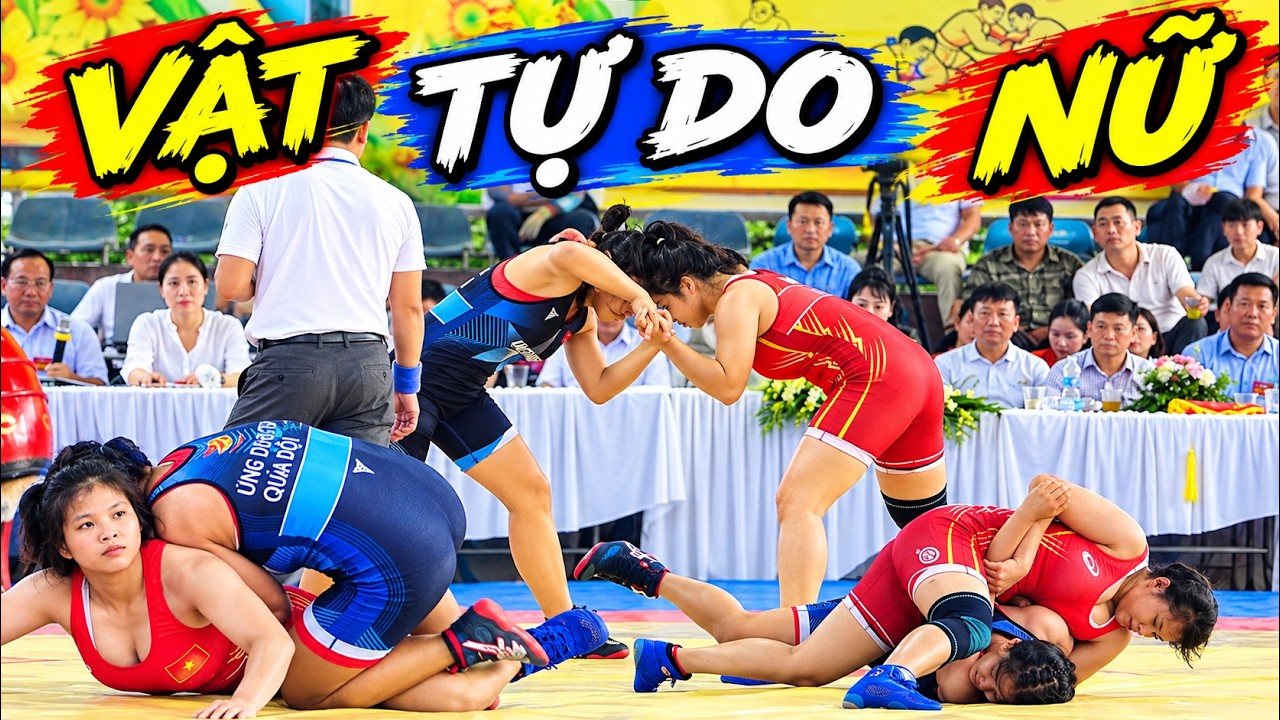 VẬT TỰ DO NỮ CHUNG ẾT TẠI YÊN NỘI .NĂM 2026.Đấu Vật women's Wrestling. background