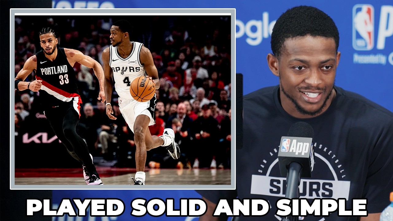 DeAaron Fox on How Spurs Playing Solid Basketball Lead to Game 4 Win in Portland