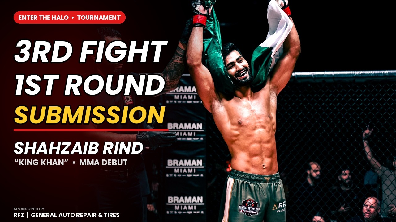 Shahzaib Rind | 3rd Fight in One Night | 1st Round Submission | Enter The Halo MMA Tournament