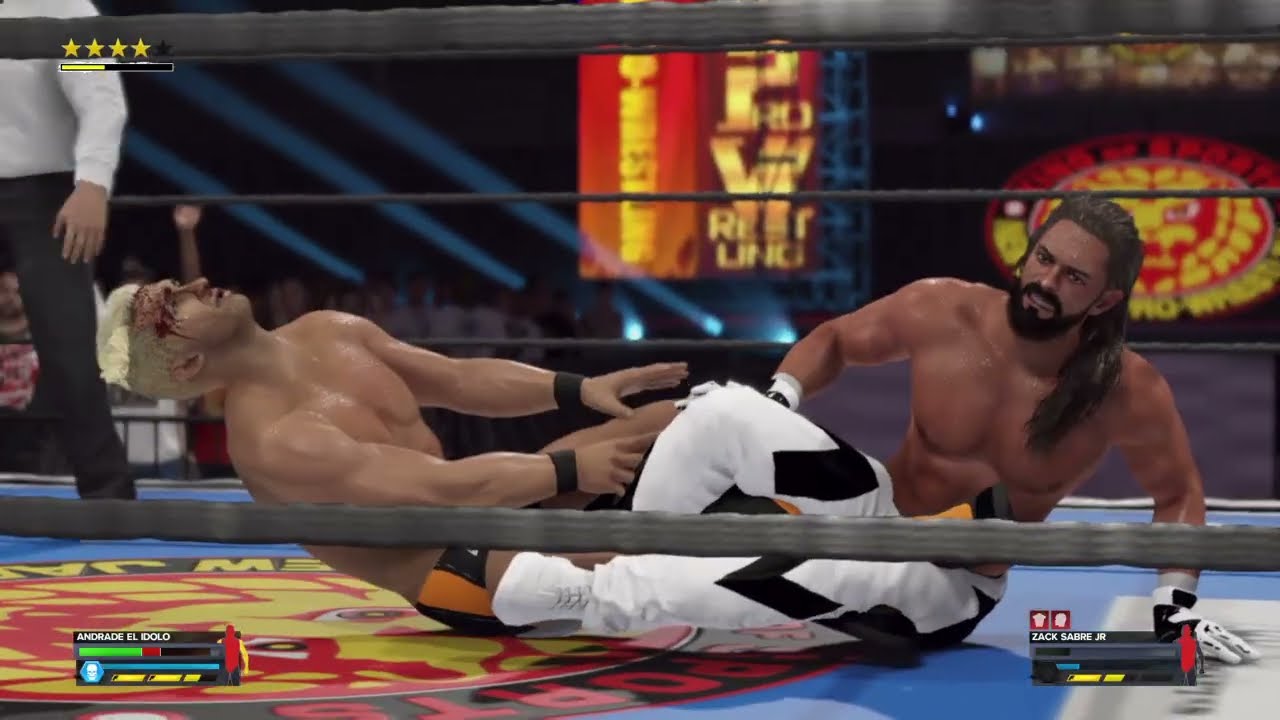 NJPW x AEW - Andrade El Idolo vs Zack Sabre Jr 2026 New Japan Pro Wrestling One On One Match background