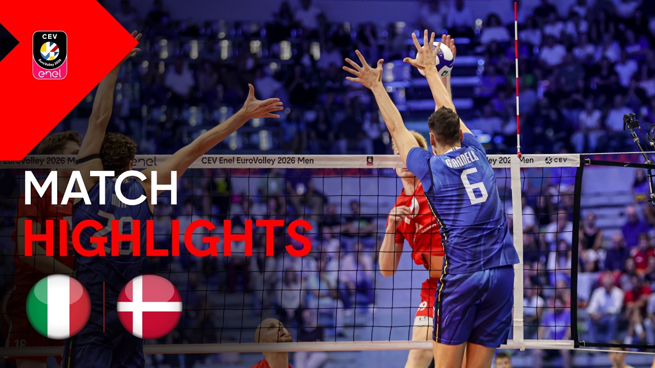 Highlights | Italy vs. Denmark | CEV Enel EuroVolley 2026 Men | Eight Finals