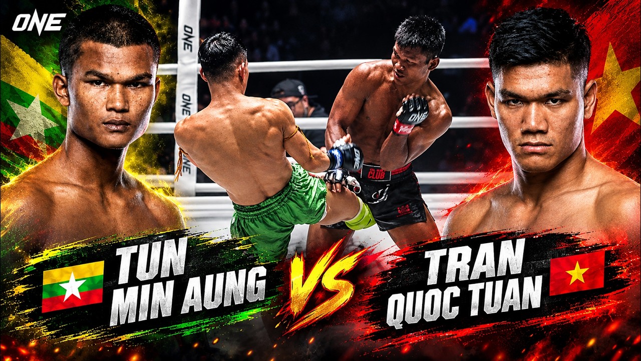 TUN MIN AUNG vs TRẦN QUỐC TUẤN | Kịch Chiến Nảy Lửa Kết Thúc Bằng TKO Chấn Động Tại ONE Championship
