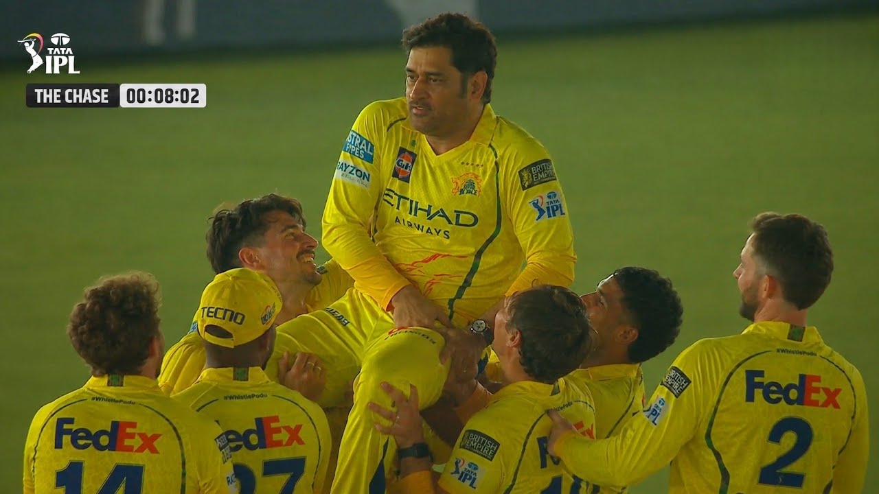 Watch : MS Dhoni Farewell At Chepauk Today During CSK vs SRH | MS Dhoni Retirement Photoshoot Today