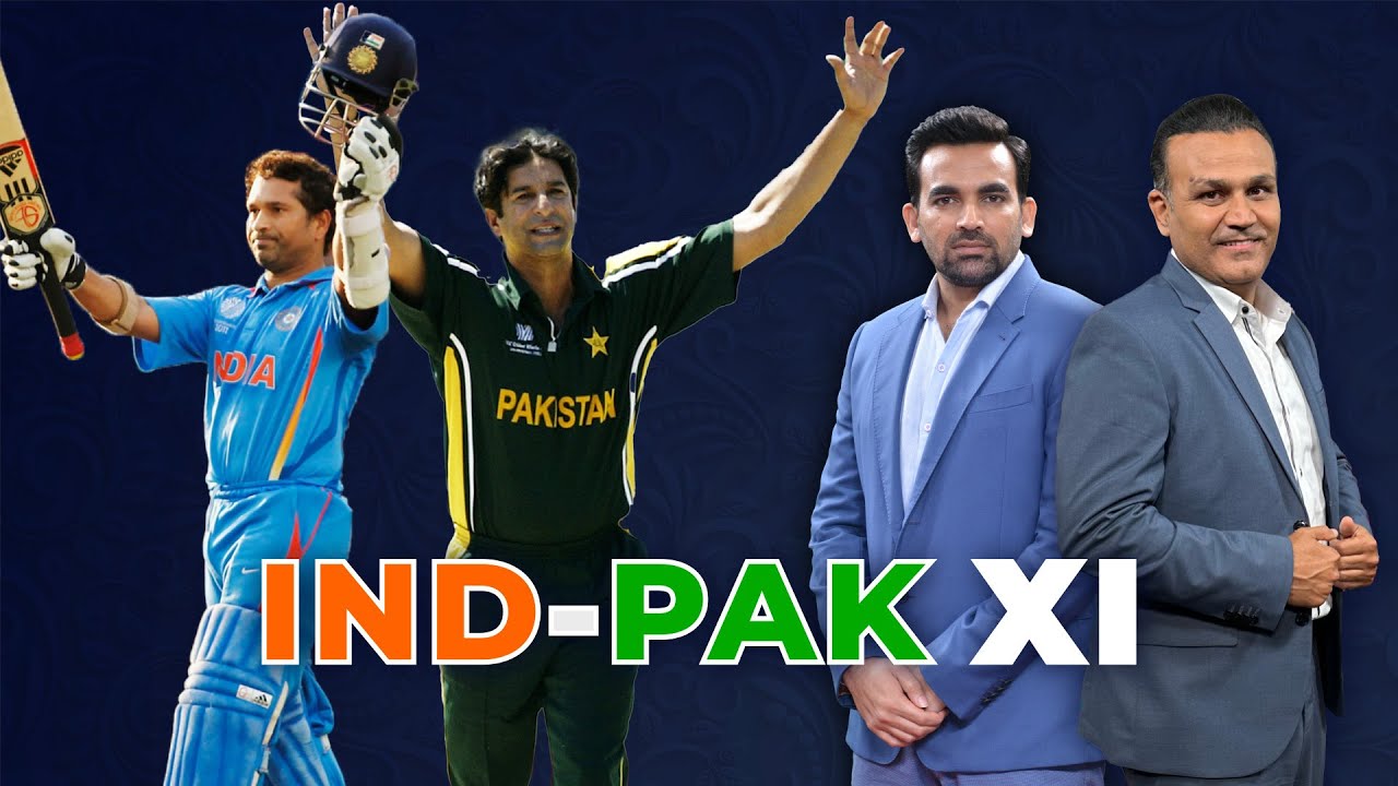 Greatest India-Pakistan all-time XI ft. Sachin, Wasim Akram, Dhoni background