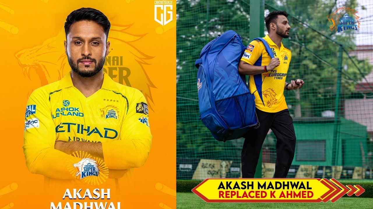 Khaleel Ahmed Injury Replacement - Khaleel Ahmed Replacement Akash Madhwal Joined CSK For IPL 2026 background