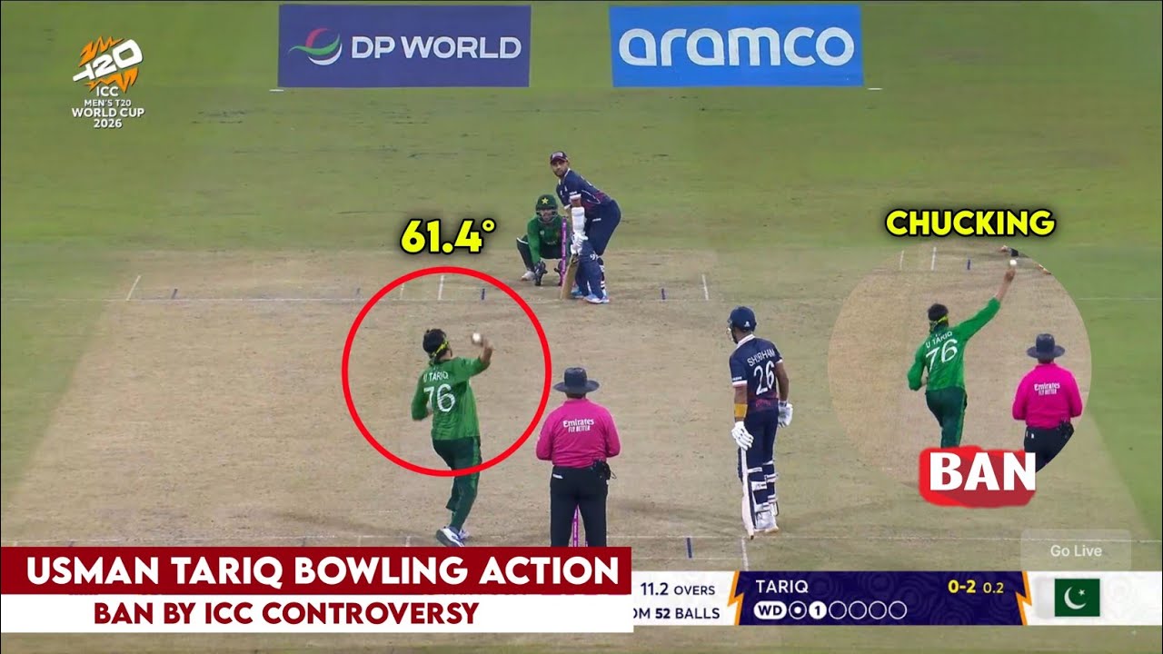 Usman Tariq Bowling Action Controversy - Usman Tariq Ban By ICC Usman Tariq Bowling Action Reported