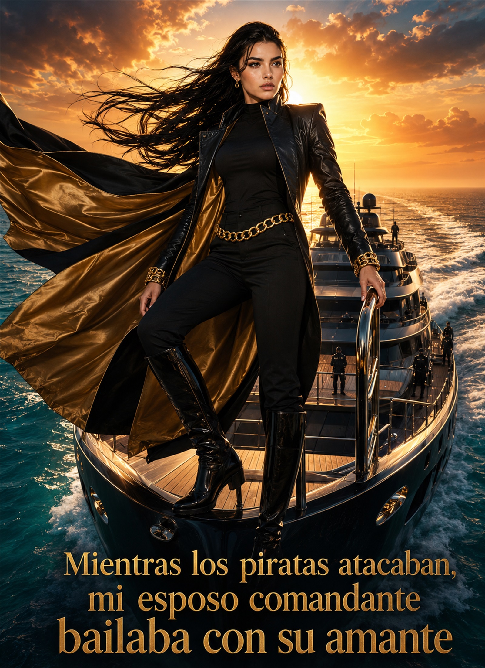 Mientras los piratas atacaban, mi esposo comandante bailaba con su amante poster